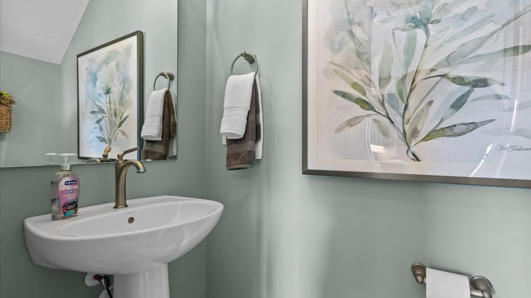 Powder Room of The Cameron Design by DRB Homes