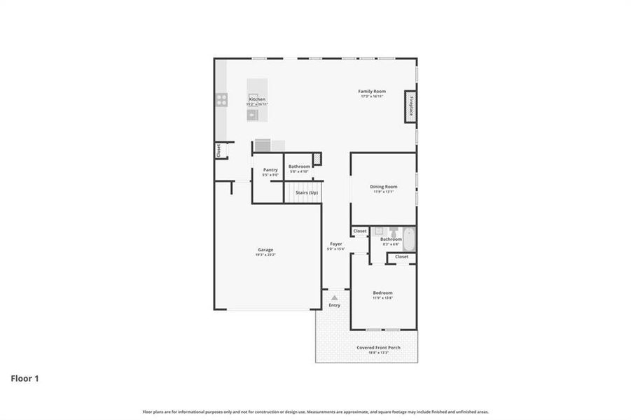 2D floor plan layout of this home in Parkside at Grayson, Grayson, GA (Image 5).