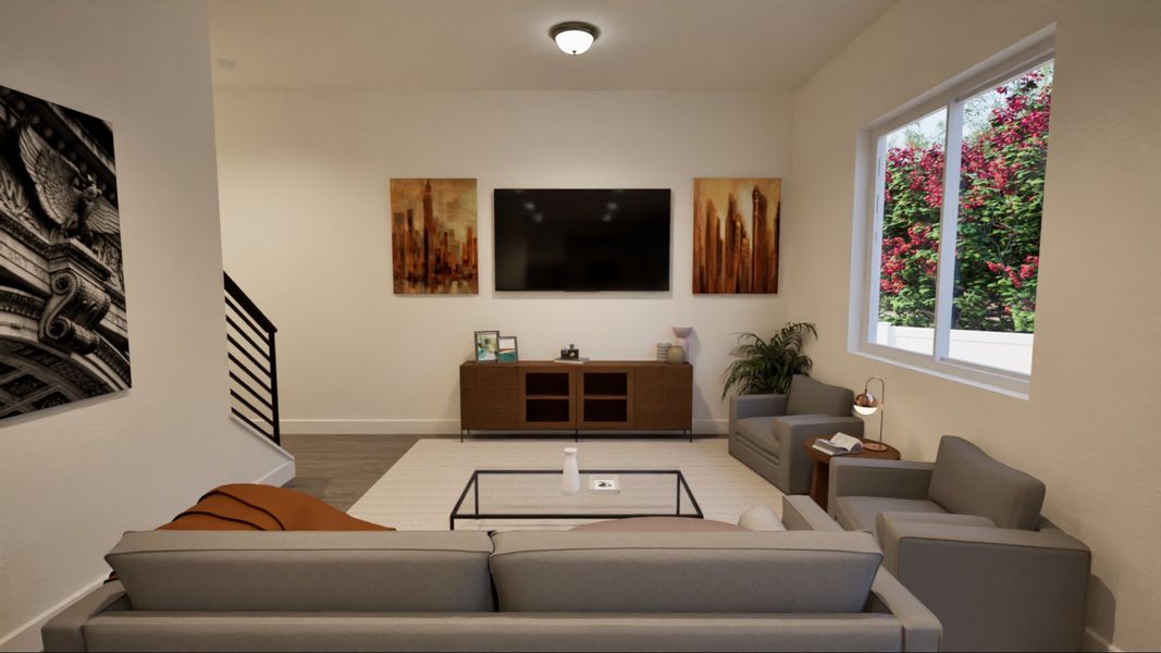 Furnished interior view inside a new home in Muegge Farms, Bennett (Image 8). Furnished interior view inside a new home in Muegge Farms, Bennett (Image 8).
