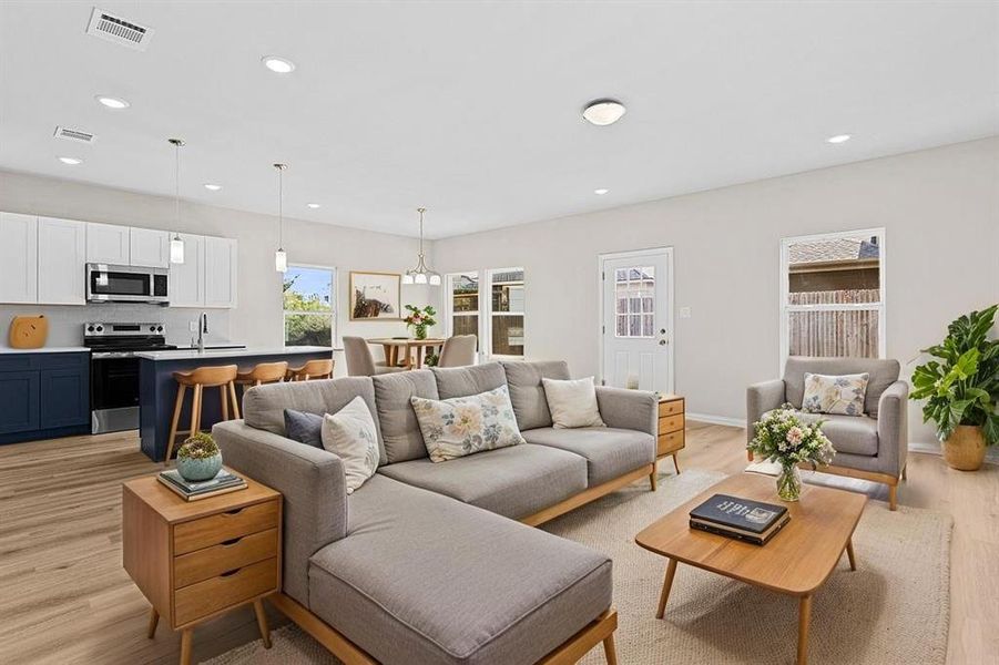 Furnished interior view inside a new home in Trails of Fossil Creek, Fort Worth (Image 5).