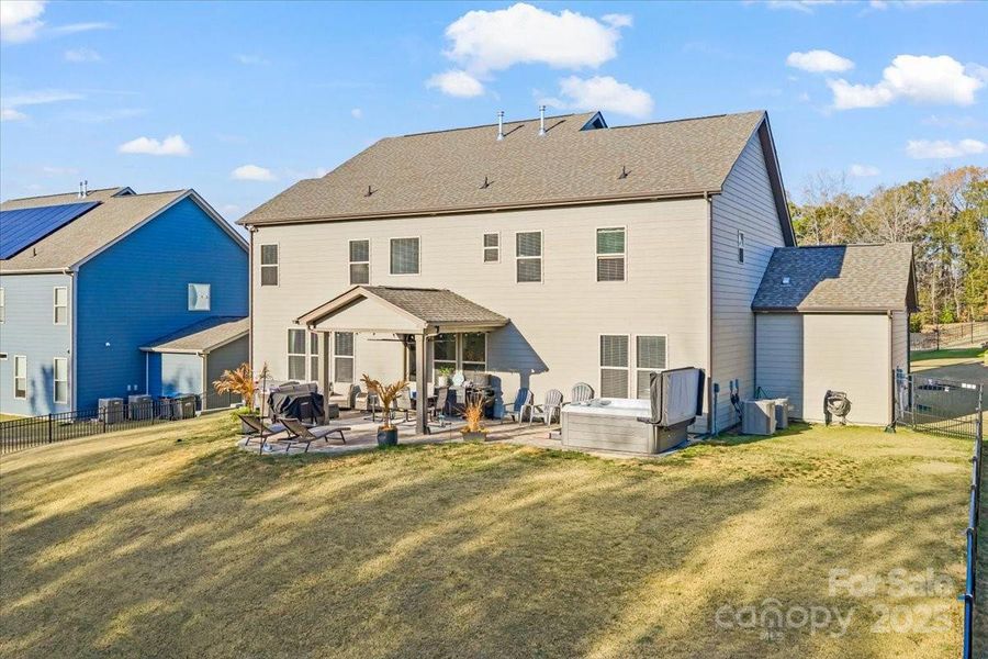 Exterior details and patio area of a home in Preserve at Barber Rock, Indian Land (Image 21).