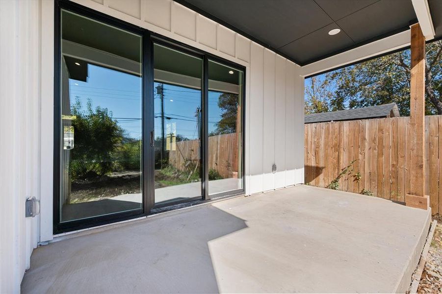 Patio with elevated wall outlet perfect for the TV Patio with elevated wall outlet perfect for the TV