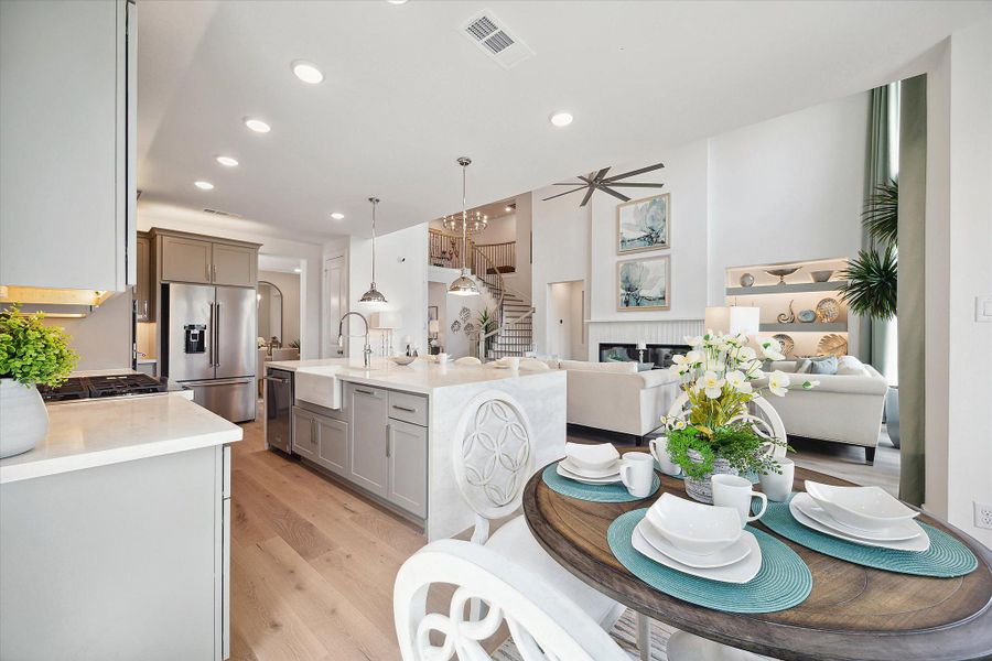 Representative furnished interior of a home built from the The Carter Z by Westin Homes in The Woodlands Hills – 65', Willis (Image 5).