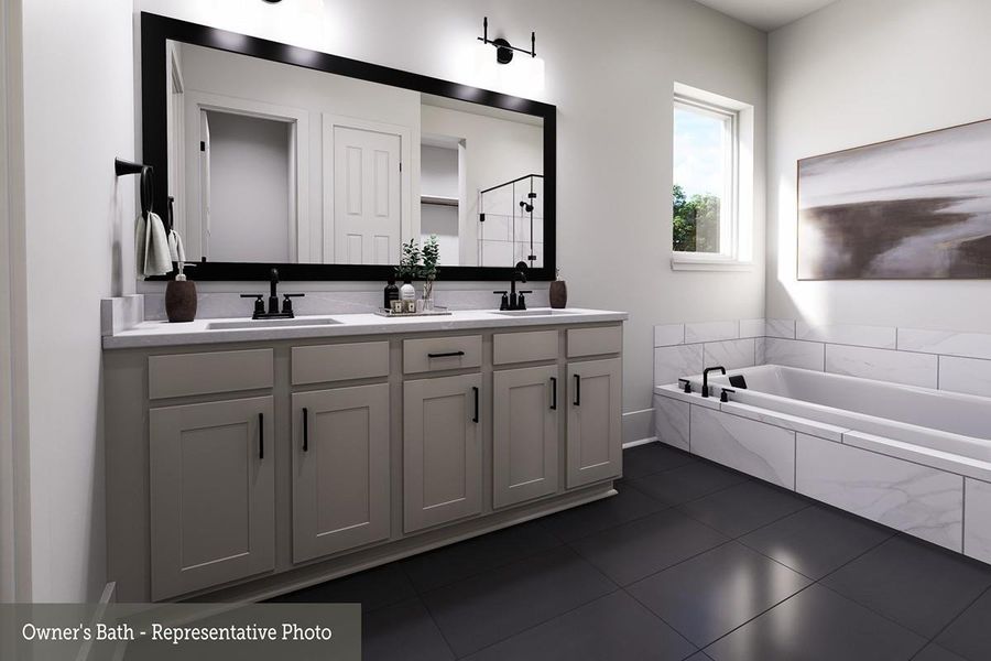 Furnished interior view inside a new home in The Highlands - Grove Collection, Porter (Image 10).