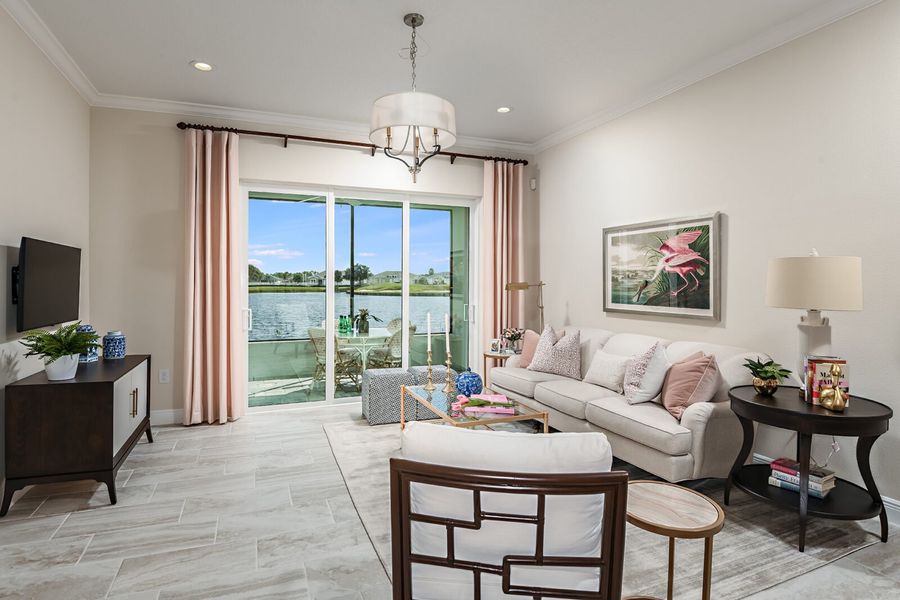 Furnished interior view inside a new home in Kings Gate, Punta Gorda (Image 8).