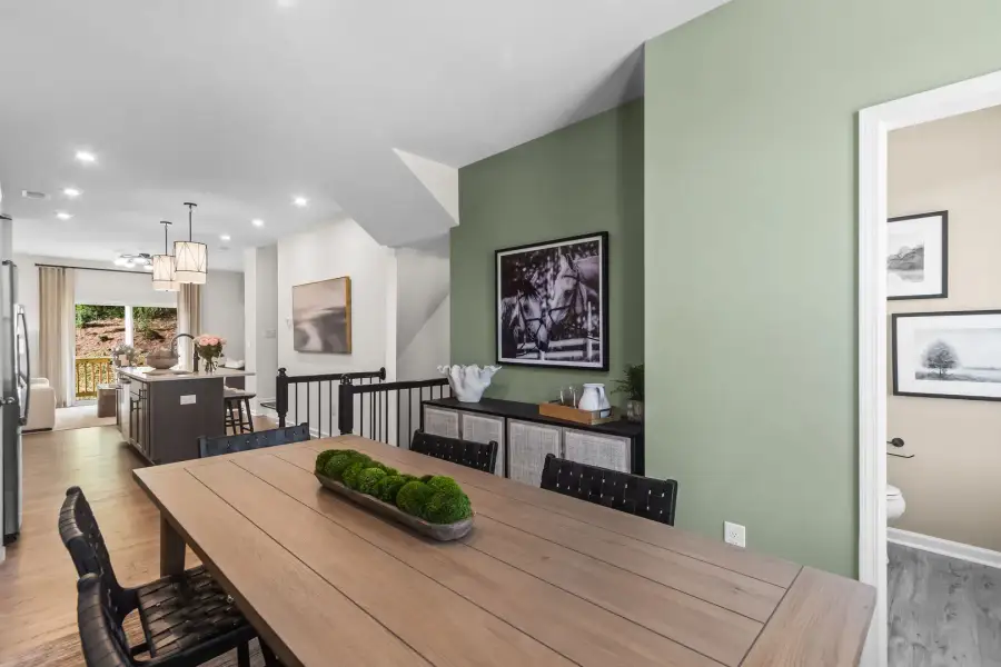 Furnished interior view inside a new home in Bridgeport Townhomes, Greenville (Image 22).