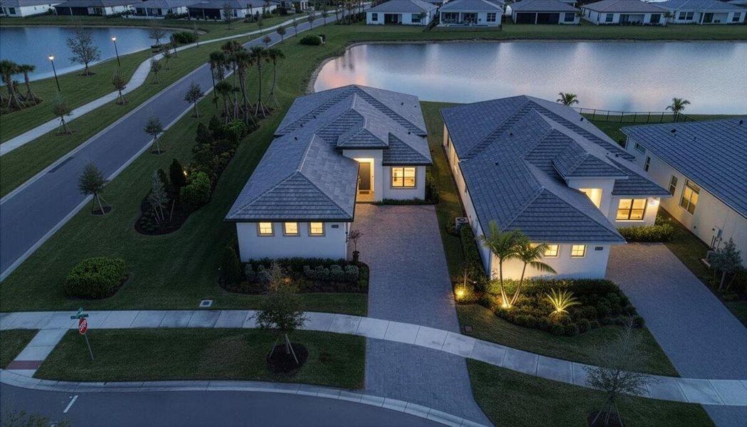 Aerial sunset view Aerial sunset view