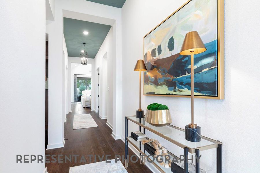 Furnished interior view inside a new home in Wolf Ranch, Georgetown (Image 10).