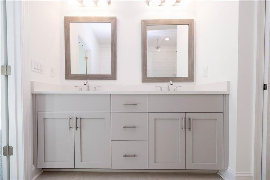 Furnished interior view inside a new home in Palisades Townhomes, Cumming (Image 4). Furnished interior view inside a new home in Palisades Townhomes, Cumming (Image 4).