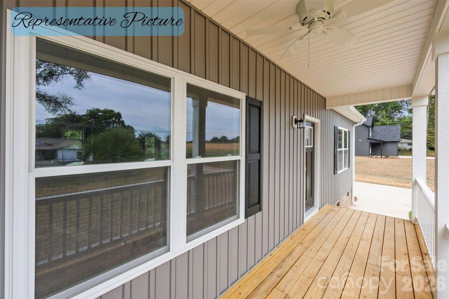 Exterior details and patio area of a home in , Albemarle (Image 21).
