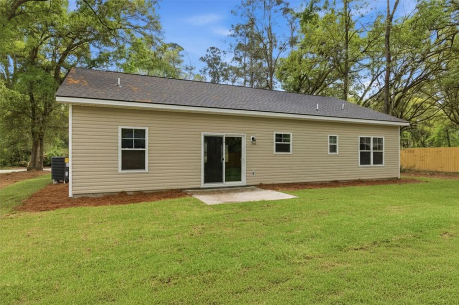 Exterior details and patio area of a home in , Yemassee (Image 3). Exterior details and patio area of a home in , Yemassee (Image 3).