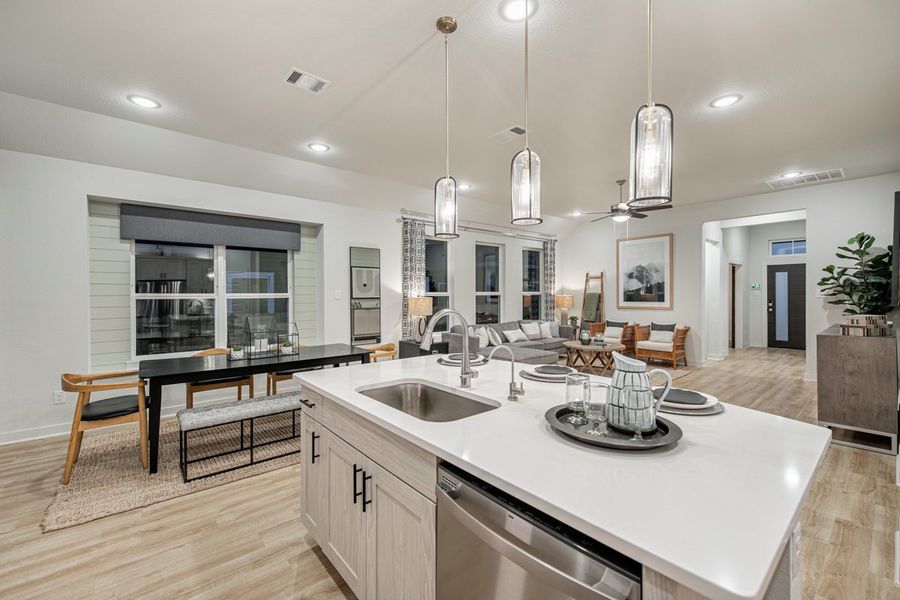 Furnished interior view inside a new home in Meyer Ranch, New Braunfels (Image 28).