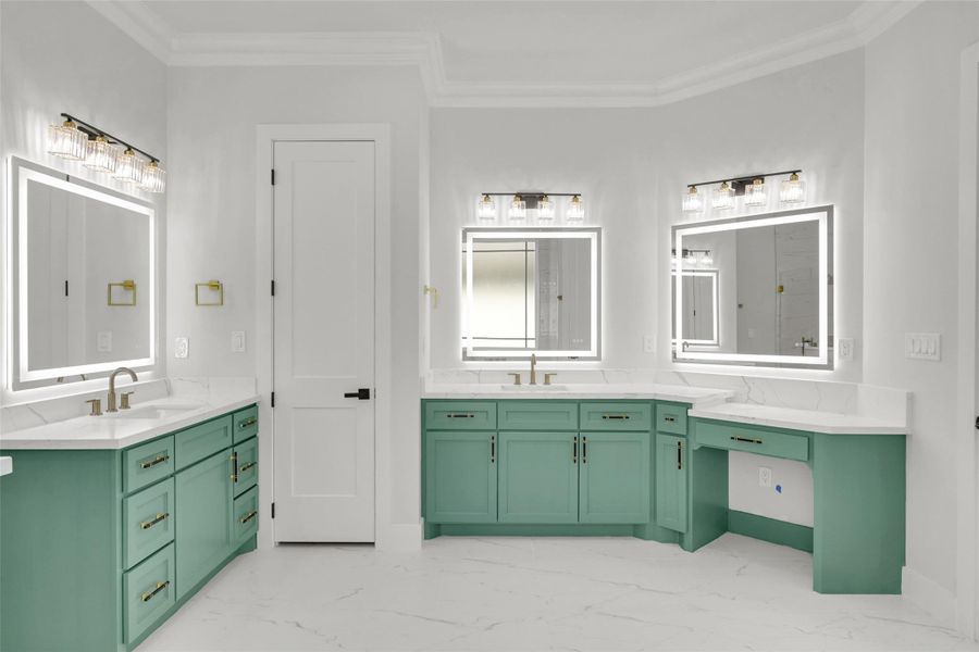 Private water closet and ample storage for added convenience Private water closet and ample storage for added convenience