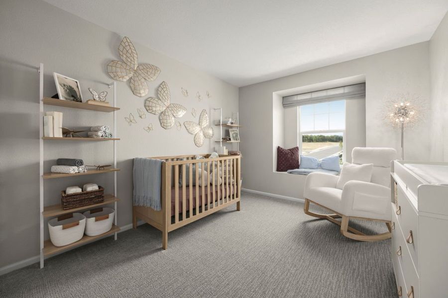 Spacious secondary bedrooms