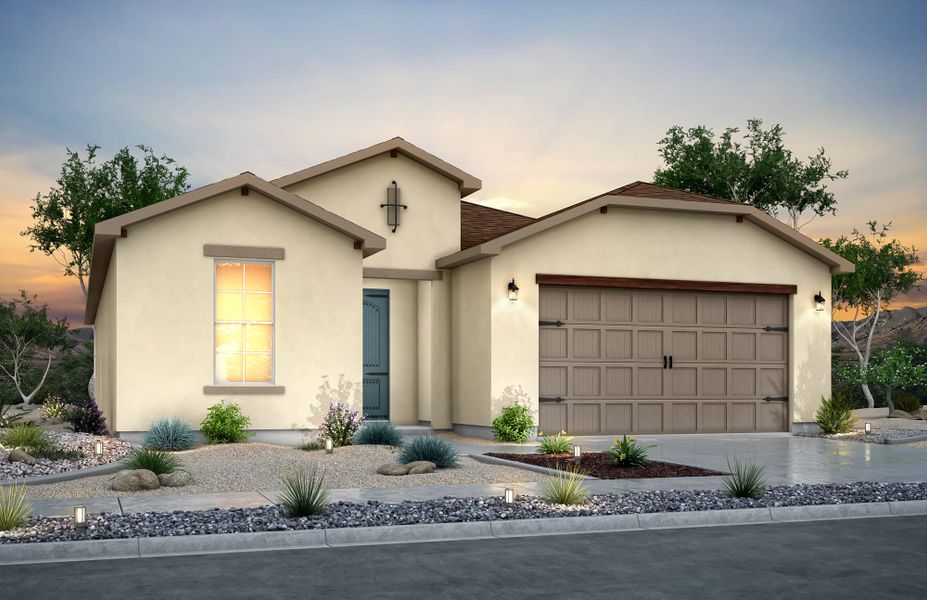 Representative exterior photo of a completed home built from the Journey by View Homes in The View at Desert Springs | Thoughtful Collection, El Paso, TX (Image 2).