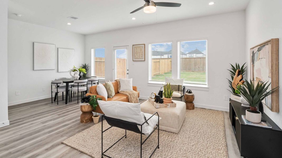 Representative furnished interior of a home built from the Hibiscus by D.R. Horton in Grand West, Houston (Image 10). Representative furnished interior of a home built from the Hibiscus by D.R. Horton in Grand West, Houston (Image 10).