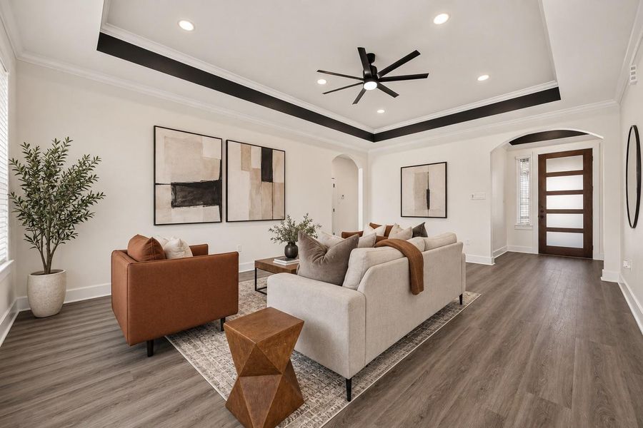 Furnished interior view inside a new home in , Prairie View (Image 13). Furnished interior view inside a new home in , Prairie View (Image 13).