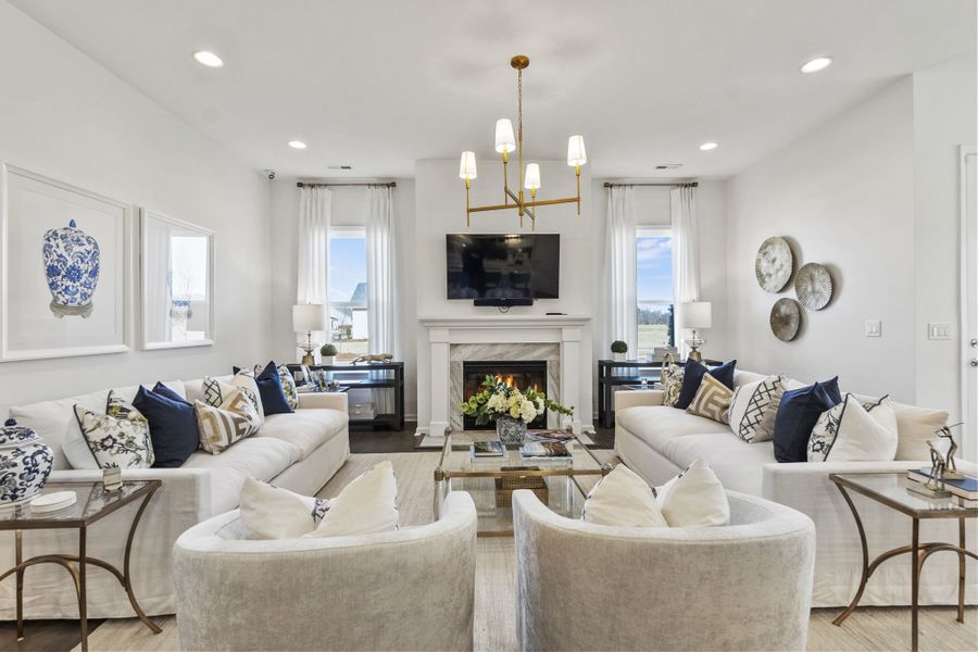 Representative furnished interior of a home built from the Pembrooke by Taylor Morrison in River Falls, Tega Cay (Image 6).