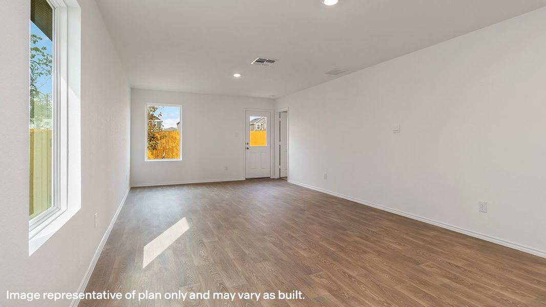 Representative unfurnished interior of a home built from the The Benbrook by D.R. Horton in Blue Ridge Ranch, San Antonio (Image 13). Representative unfurnished interior of a home built from the The Benbrook by D.R. Horton in Blue Ridge Ranch, San Antonio (Image 13).