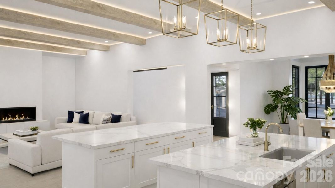 Rendering for Open kitchen living room Rendering for Open kitchen living room