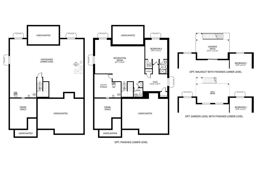 2D floor plan layout for the Wildflower by Brightland Homes in Montaine, Castle Rock, CO (Image 3).