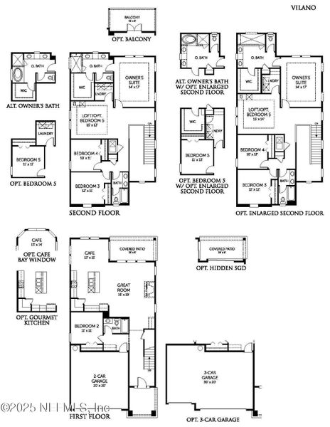 2D floor plan layout of this home in Beacon Lake, St. Augustine, FL (Image 4).