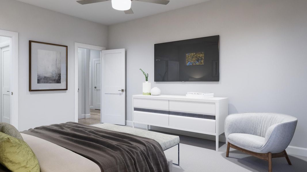 Primary Bedroom | Caroline | Sage Collection – Freedom at Anthem in Kyle, TX by Landsea Homes Primary Bedroom | Caroline | Sage Collection – Freedom at Anthem in Kyle, TX by Landsea Homes