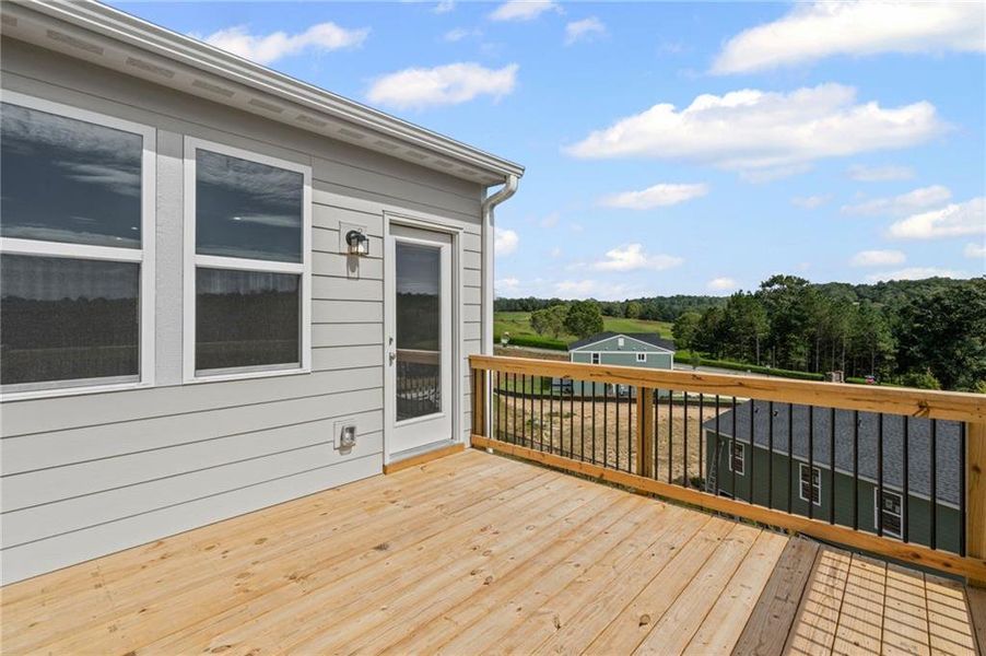 Exterior details and patio area of a home in Villas at Gold Creek, Dawsonville (Image 19).