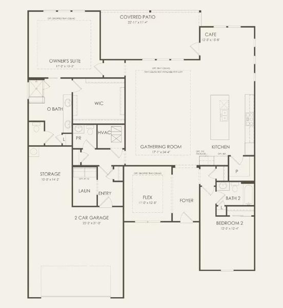 Floor plan - Del Webb - Stellar-CR201 Main Level Floor plan - Del Webb - Stellar-CR201 Main Level