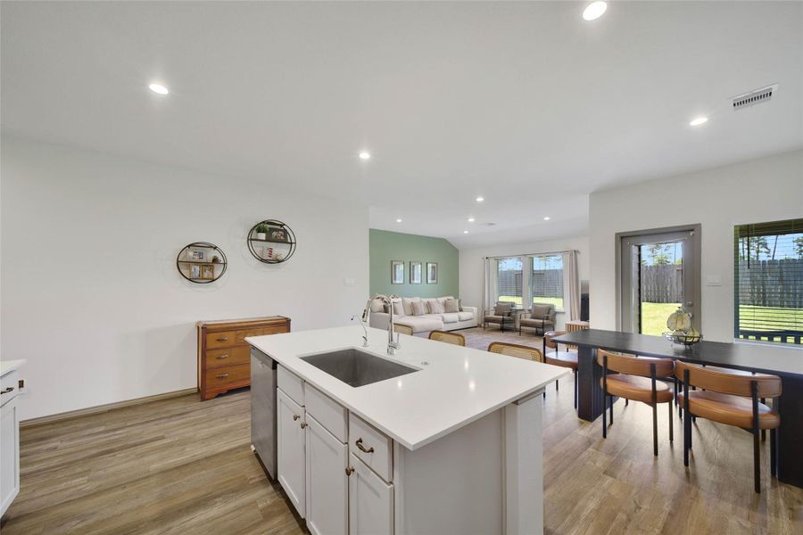 Furnished interior view inside a new home in The Canopies, Splendora (Image 7).