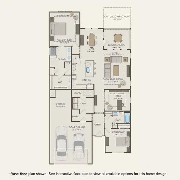 2D floor plan layout for the Mystique by Del Webb in Del Webb Ocean Isle Beach, Shallotte, NC (Image 3).