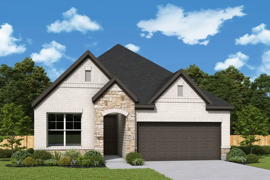 Representative exterior photo of a completed home built from the The Conroe by David Weekley Homes in ARTAVIA - Reserve Collection, Conroe, TX (Image 2). Representative exterior photo of a completed home built from the The Conroe by David Weekley Homes in ARTAVIA - Reserve Collection, Conroe, TX (Image 2).