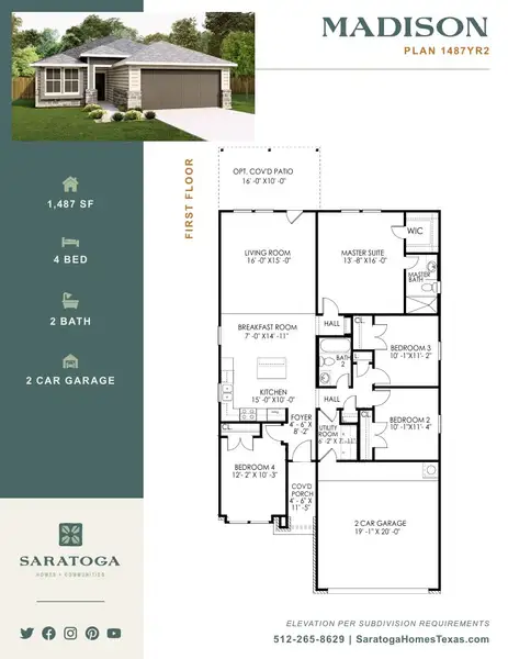 2D floor plan layout of this home in Butler Farms, Liberty Hill, TX (Image 3). 2D floor plan layout of this home in Butler Farms, Liberty Hill, TX (Image 3).