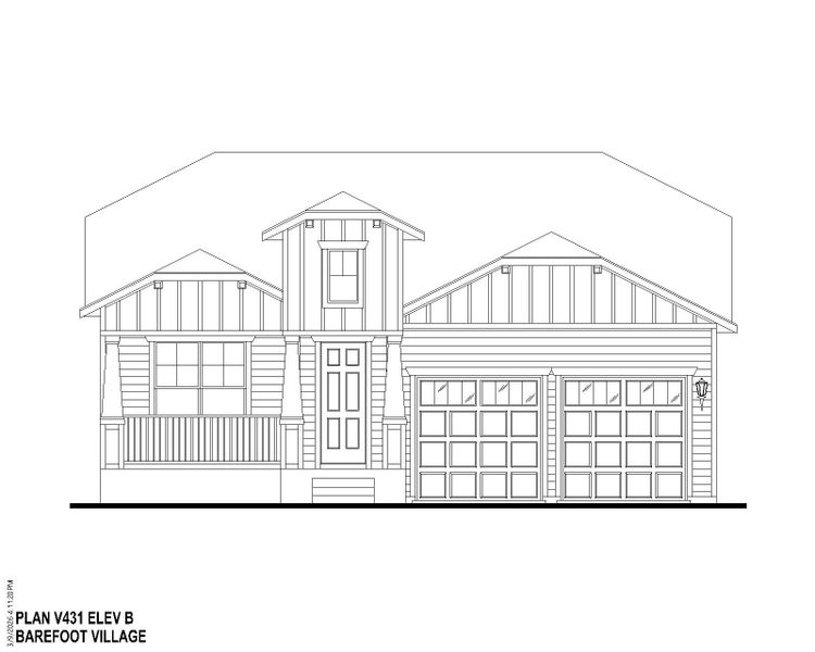 Plan V431 Elevation B Plan V431 Elevation B