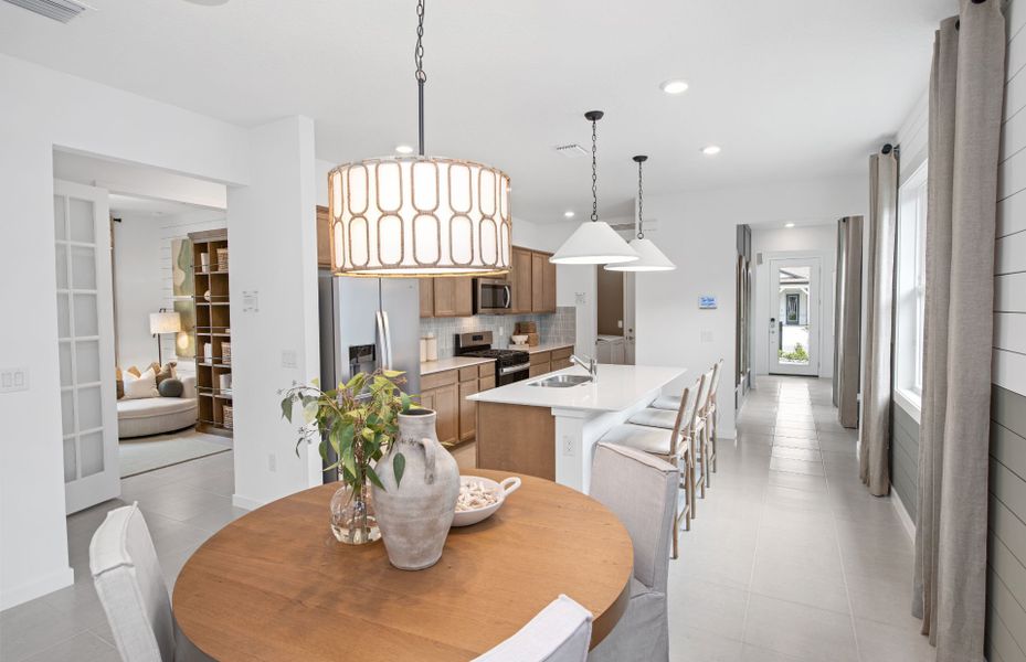 Furnished interior view inside a new home in Del Webb River Reserve, Spring Hill (Image 11). Furnished interior view inside a new home in Del Webb River Reserve, Spring Hill (Image 11).