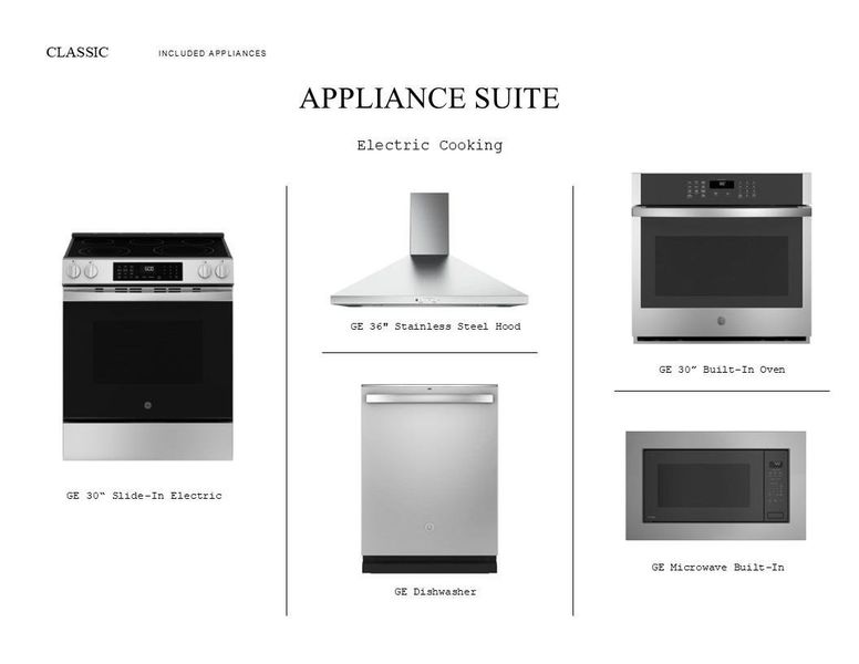 Classic Look Palette 3: Appliance Selection Sheet (*Artist rendering used for illustration purposes only.) Classic Look Palette 3: Appliance Selection Sheet (*Artist rendering used for illustration purposes only.)