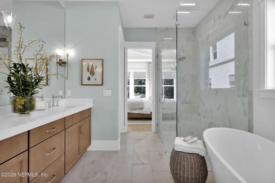 Furnished interior view inside a new home in , Ponte Vedra (Image 46).