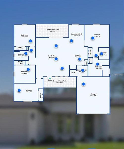 2D floor plan layout of this home in , Palm Coast, FL (Image 5).