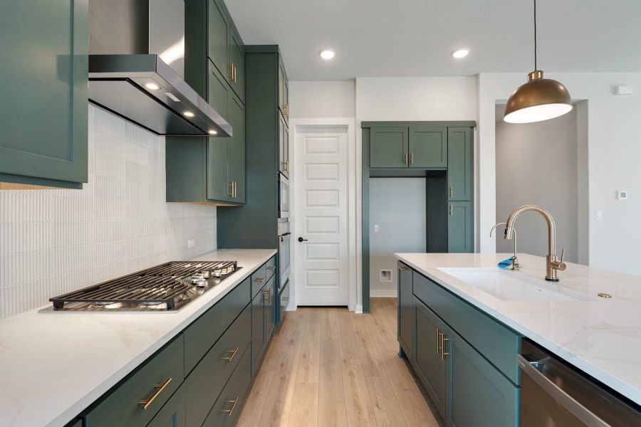 Furnished interior view inside a new home in Heritage, Dripping Springs (Image 6).