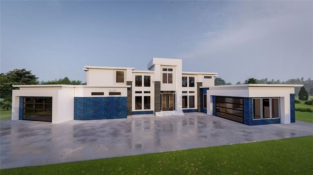 Front exterior of a new home in , Atlanta, GA, highlighting curb appeal (Image 8).