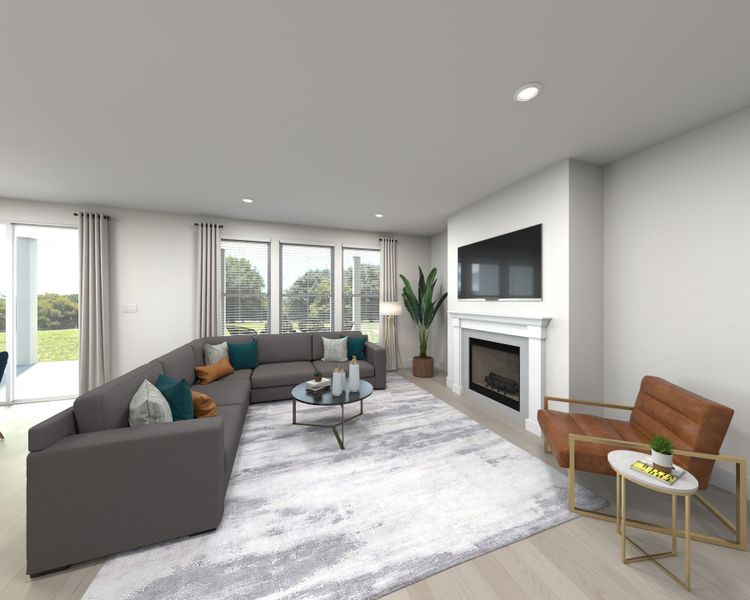 Spend family movie nights in the spacious great room.