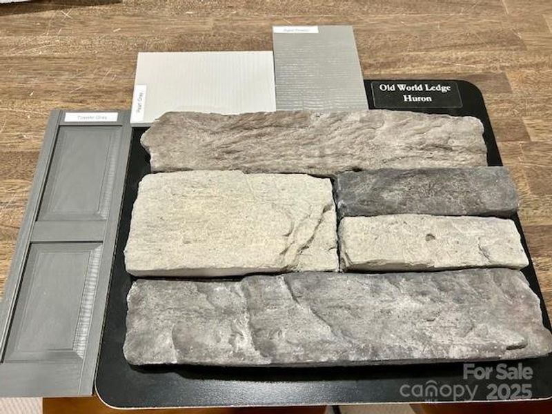 13404 Chopin Ridge Road exterior color selections. Home is under construction and selections are subject to change.