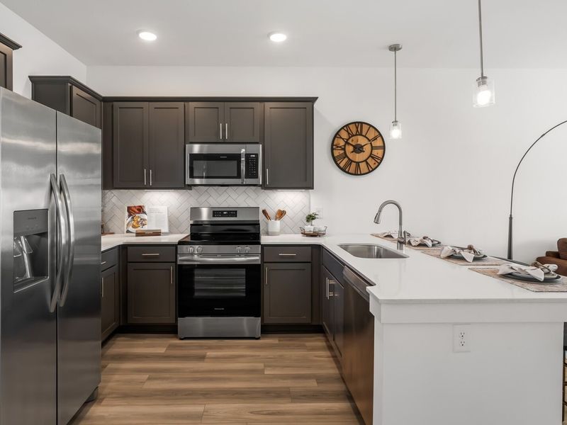 Furnished interior view inside a new home in The Towns at Red River, Gallatin (Image 18). Furnished interior view inside a new home in The Towns at Red River, Gallatin (Image 18).