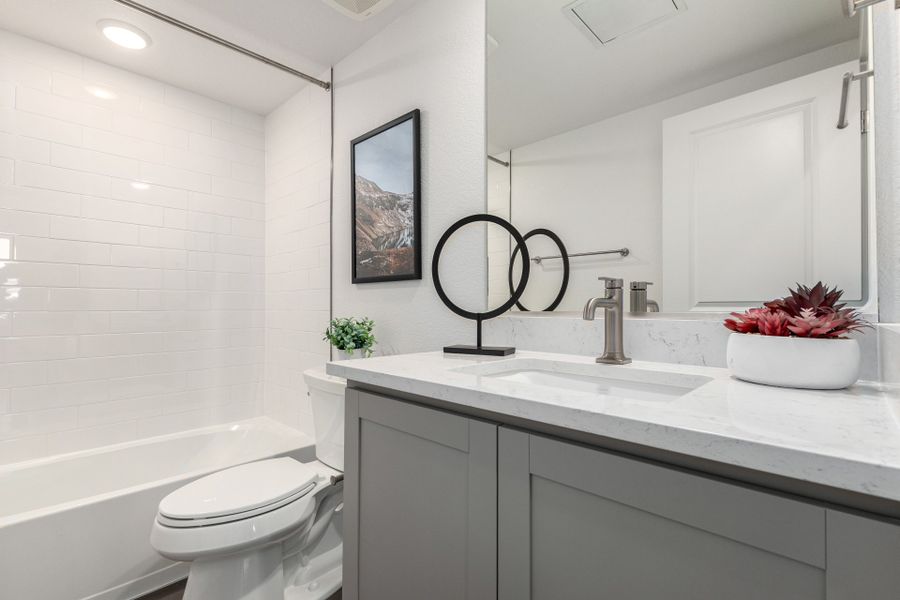 Furnished interior view inside a new home in Gateway Commons, Denver (Image 24). Furnished interior view inside a new home in Gateway Commons, Denver (Image 24).