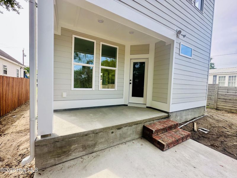Exterior details and patio area of a home in Downtown Wilmington Collective, Wilmington (Image 9). Exterior details and patio area of a home in Downtown Wilmington Collective, Wilmington (Image 9).