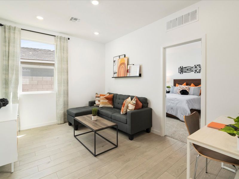 Living Area in the Jubilee Floorplan at Bella Vista Trails