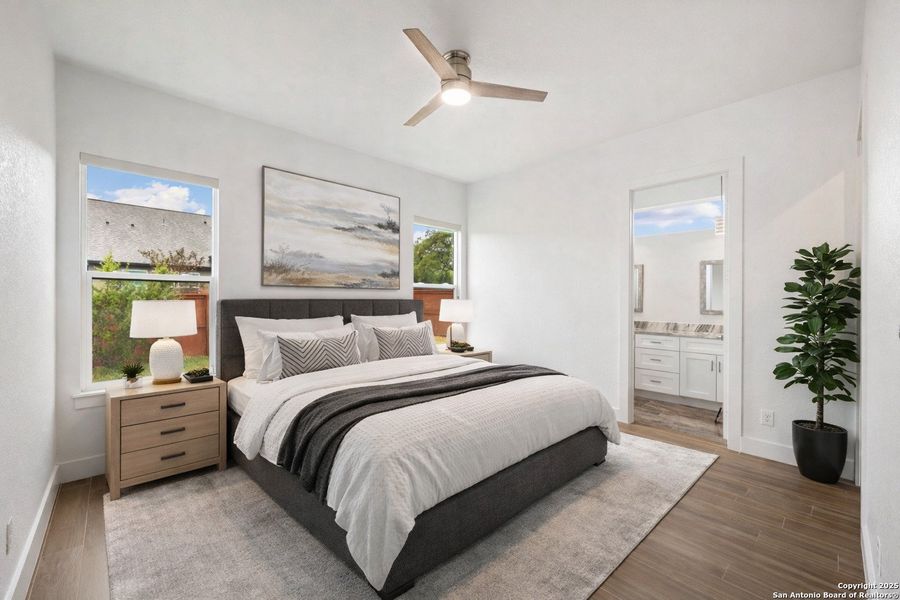 Furnished interior view inside a new home in , Blanco (Image 9).