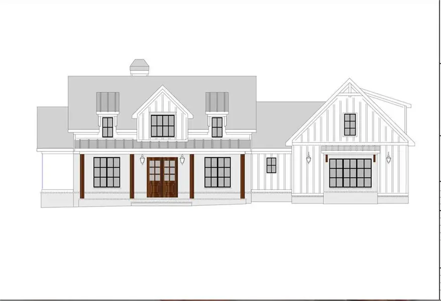 Exterior rendering of this home design in , Gainesville, GA (Image 1). Exterior rendering of this home design in , Gainesville, GA (Image 1).
