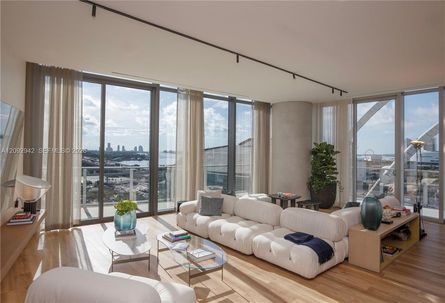 Furnished interior view inside a new home in , Miami (Image 14).