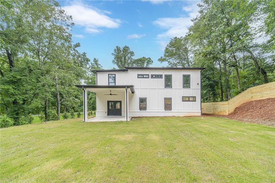 Front exterior of a new home in , Flowery Branch, GA, highlighting curb appeal (Image 28).